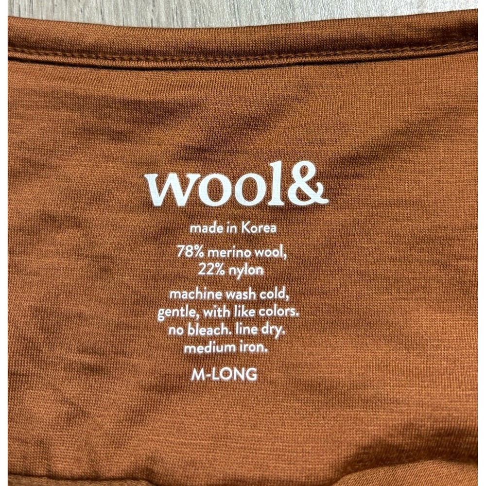Wool& Rowena Medium Long Swing Dress Merino Wool Pocket Capsule Terracotta - Picture 3 of 7